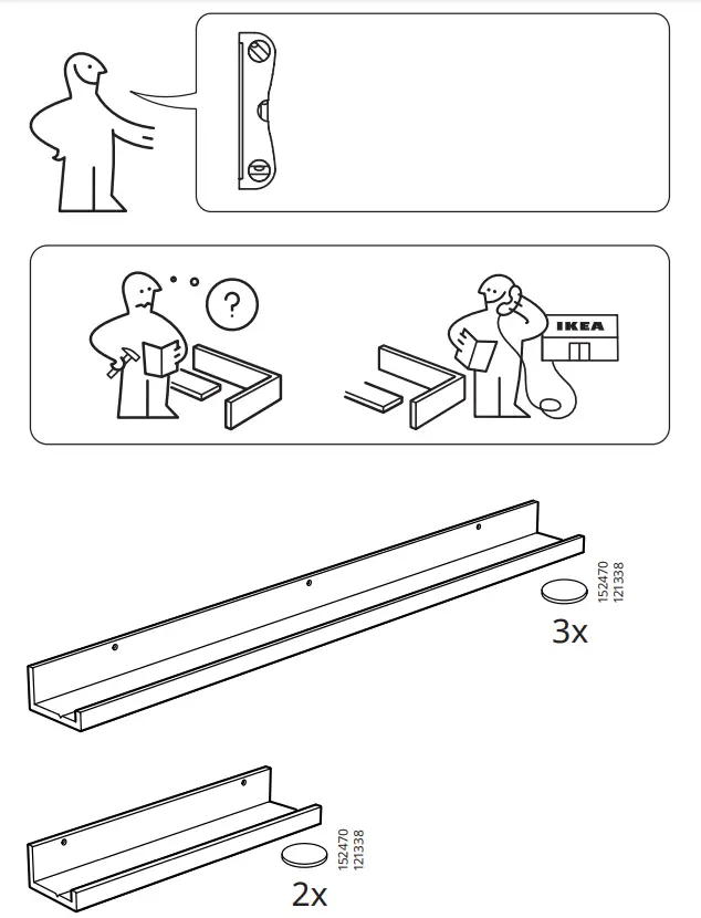 IKEA MOSSLANDA Picture Ledge - tools
