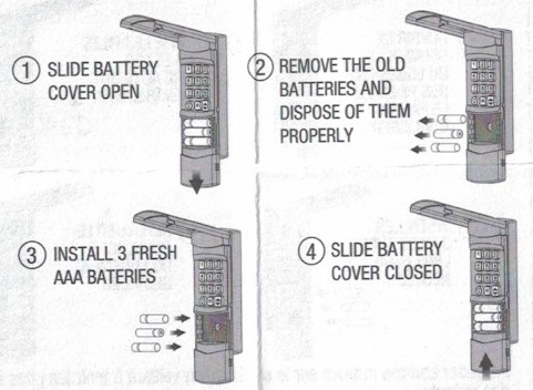 LINEAR DNT00094 Garage Door Keypads - CHAGING BATTERIES