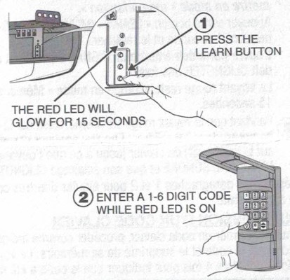 LINEAR DNT00094 Garage Door Keypads - PRORAMMING OPERATIONS