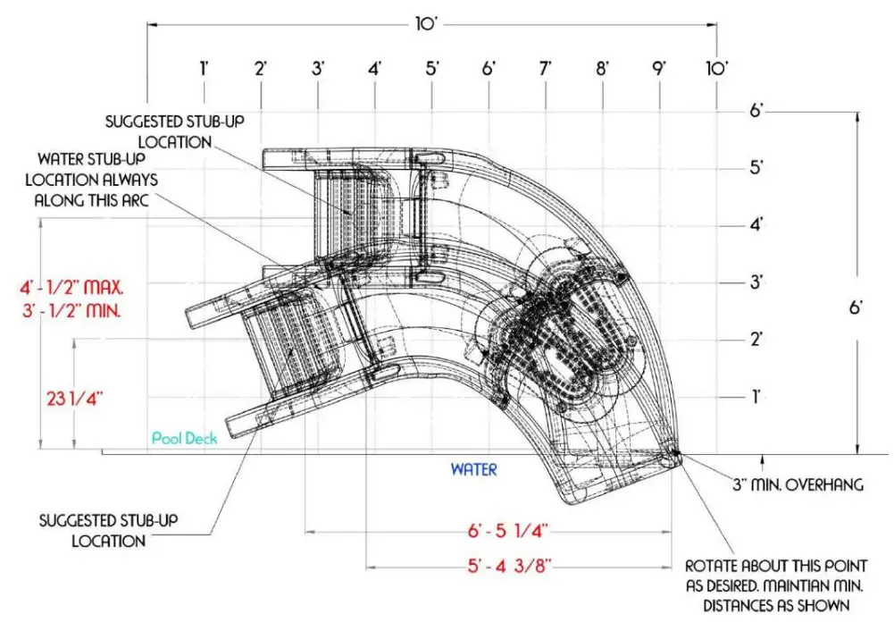 GLOBAL Splash Inground Pool Slide - fig 1