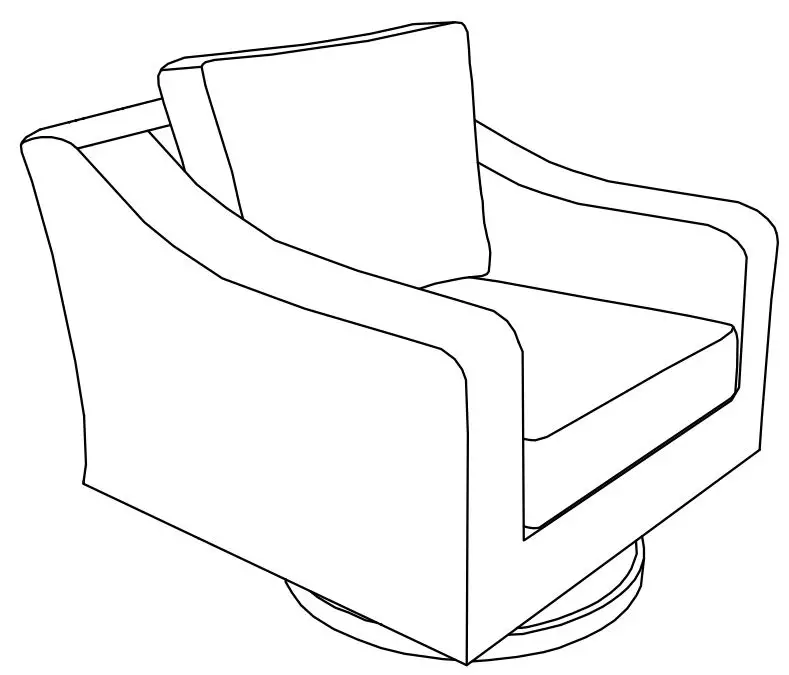 Ashley P791-821 Beachcroft Nuvella Outdoor Swivel Lounge Chair Instruction Manual