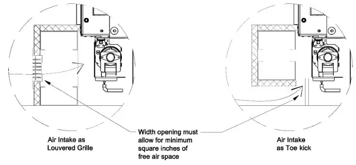 Ortal Wilderness Traditional 36-42 Fireplace - Air Intake