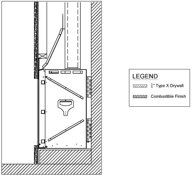 Ortal Wilderness Traditional 36-42 Fireplace - Combustible Finish Flush Installation