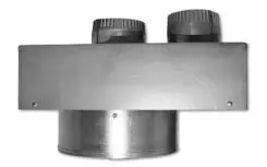 Ortal Wilderness Traditional 36-42 Fireplace - Example of Co-axial to Co-linear Appliance Adapters