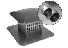 Ortal Wilderness Traditional 36-42 Fireplace - Example of Co-linear Terminal