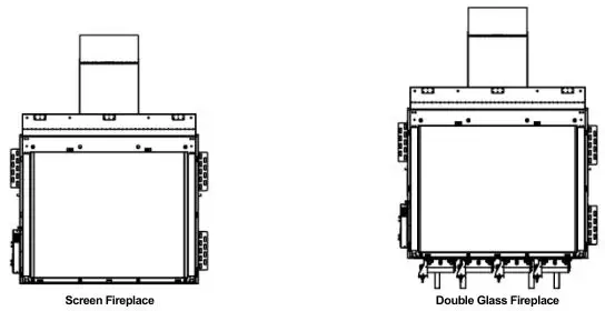 Ortal Wilderness Traditional 36-42 Fireplace - Fireplace Legs