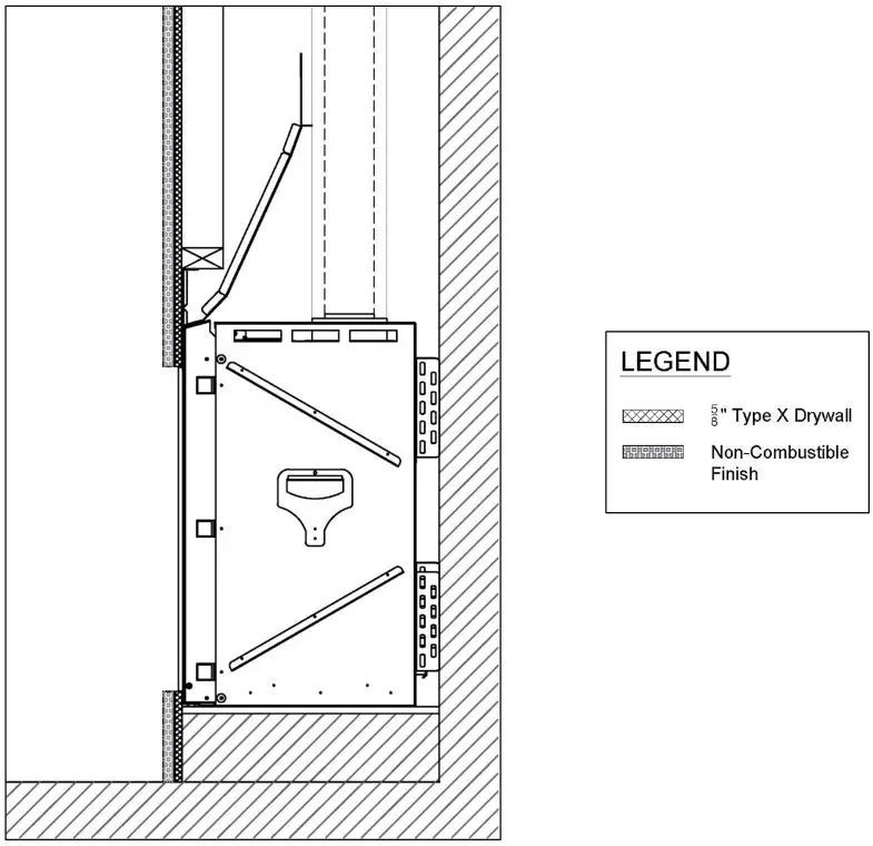 Ortal Wilderness Traditional 36-42 Fireplace - Non-Combustible Flush Installation