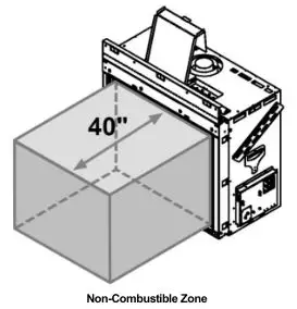 Ortal Wilderness Traditional 36-42 Fireplace - Non-Combustible Zone