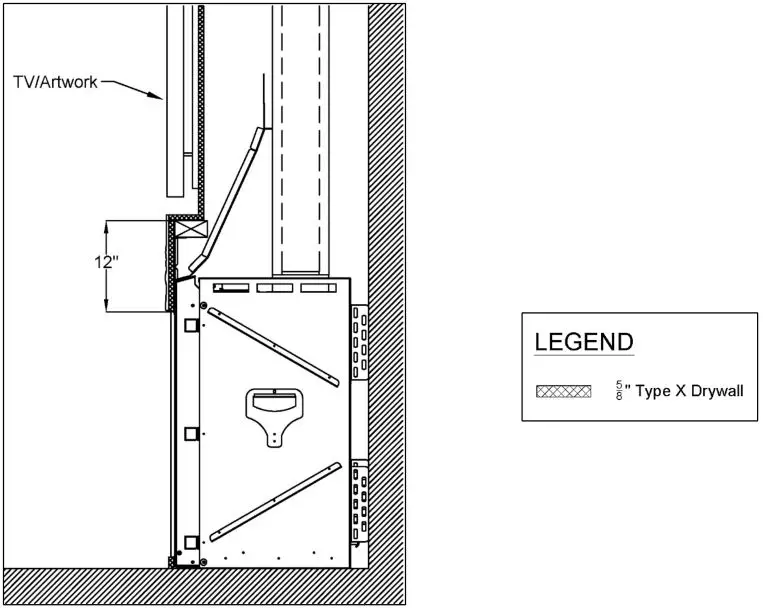 Ortal Wilderness Traditional 36-42 Fireplace - Recessed TV