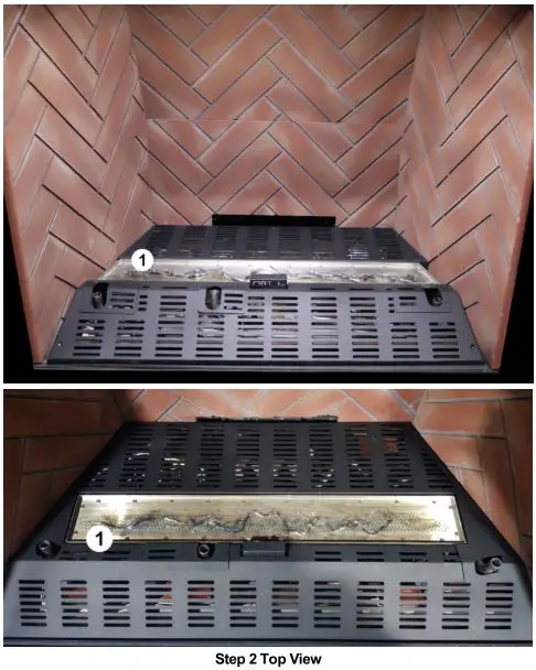 Ortal Wilderness Traditional 36-42 Fireplace - Step 2 Top View