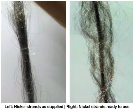 Ortal Wilderness Traditional 36-42 Fireplace - Use your fingers to separate the nickel strands