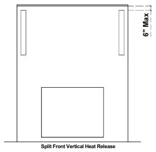 Ortal Wilderness Traditional 36-42 Fireplace - Vertical Heat Release-Split Front