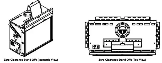 Ortal Wilderness Traditional 36-42 Fireplace - Zero-Clearance Stand-Offs