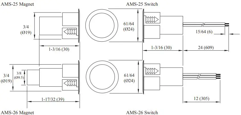 POTTER Ams-25-26 Series 3-4 Inch Press Fit Magnetic-FIG2