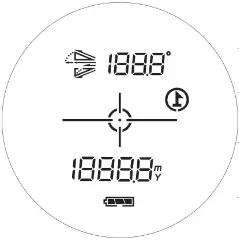 AOFAR GX 6F Pro Golf Rangefinder with Slope and Angle Switch - DESCRIPTION OF THE SCREEN DISPLAY 1