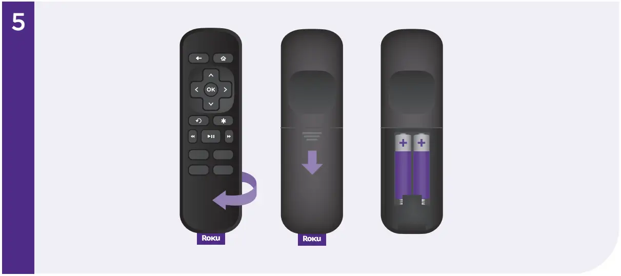 Roku Express HD Streaming Player with HDMI - Insert batteries