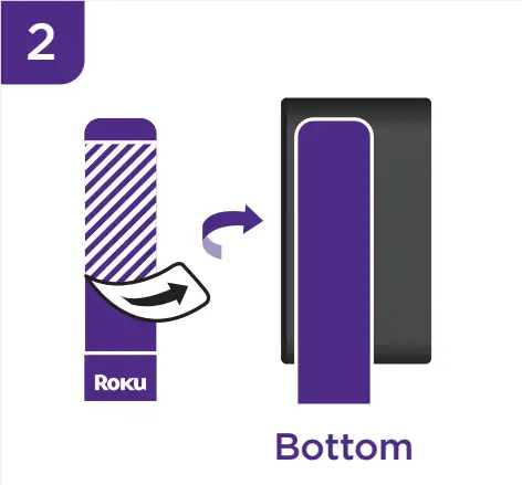 Roku Express HD Streaming Player with HDMI - adhesive strip 2