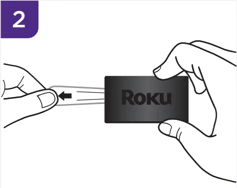 Roku Express HD Streaming Player with HDMI - adhesive strip 6
