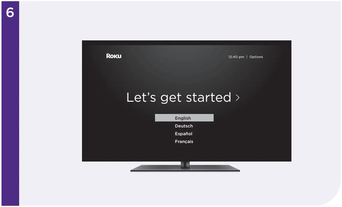 Roku Express HD Streaming Player with HDMI - on screen setup