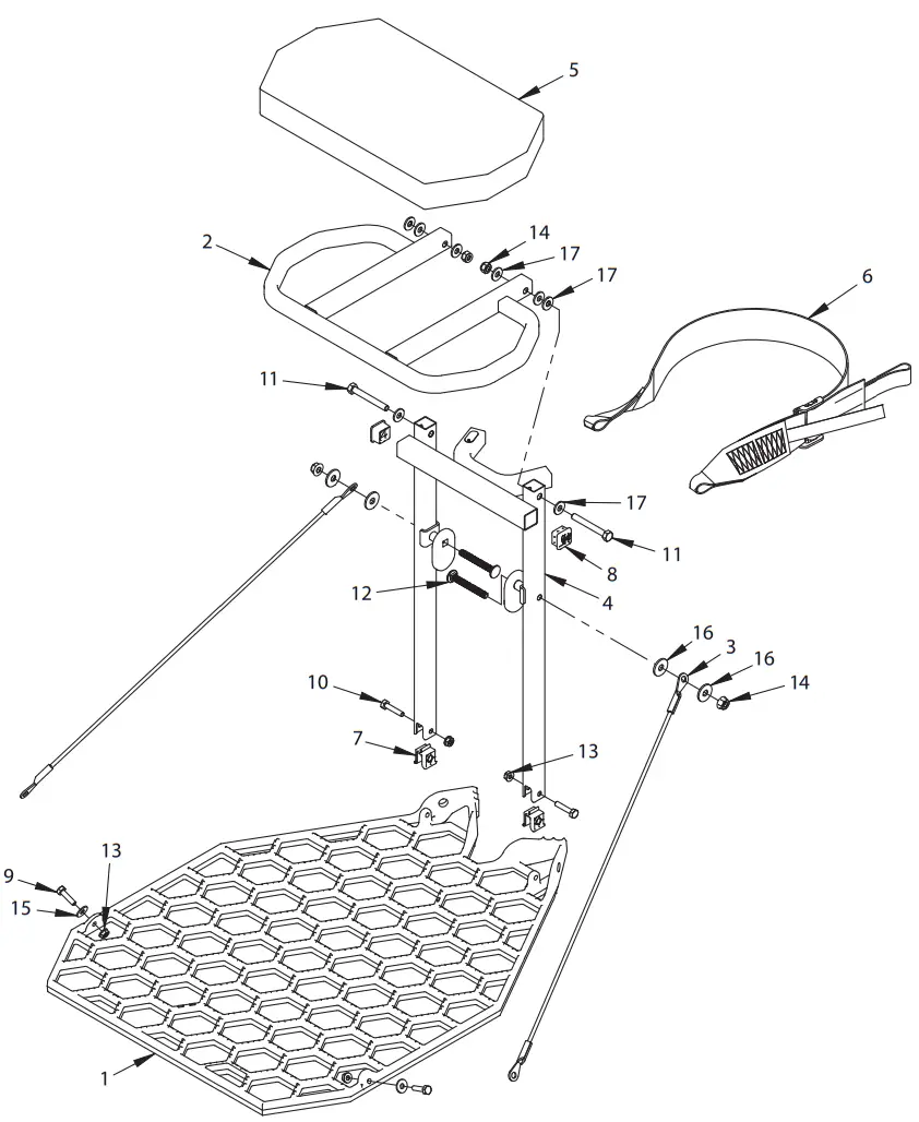 RIVER EDGE TREESTANDS LITE FOOT RE557 Hang On Tree Stand - FIGURE 5