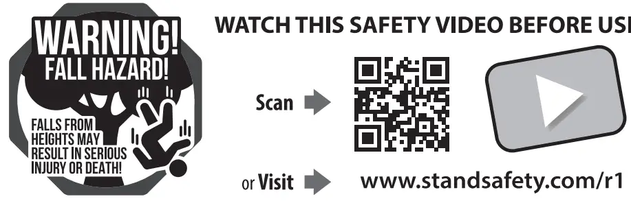 RIVER EDGE TREESTANDS LITE FOOT RE557 Hang On Tree Stand - qr code