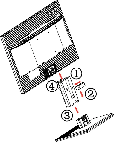 Acer V246HYL - Attaching the Base 1