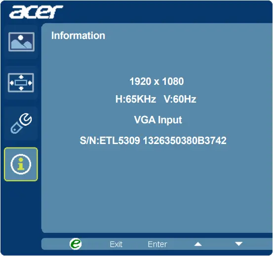 Acer V246HYL - Product information
