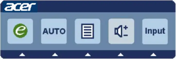 Acer V246HYL - Using the Shortcut Menu