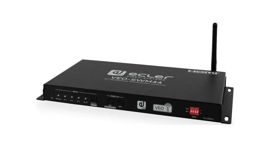 Ecler Veo-swm44 4k 4x1 Presentation Switcher With Veocast User Manual