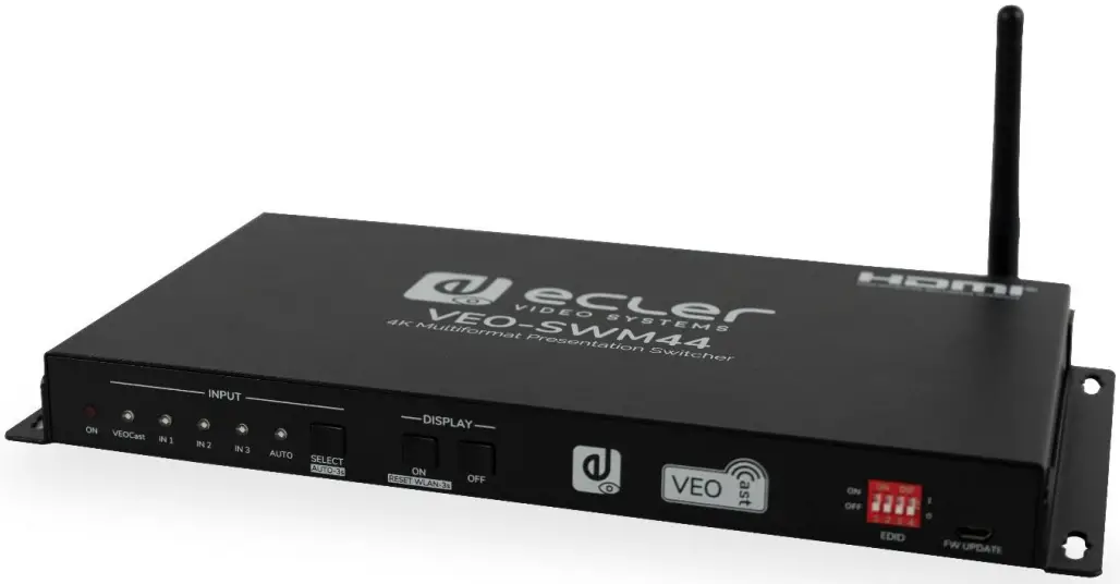 ecler VEO SWM44 4K 4x1 Presentation Switcher with VEOCast