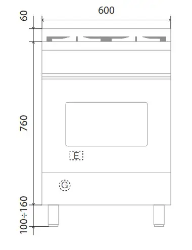 ILVE P06DWE3 60cm Professional Plus Cooker with Four Burners - FIGURE 6