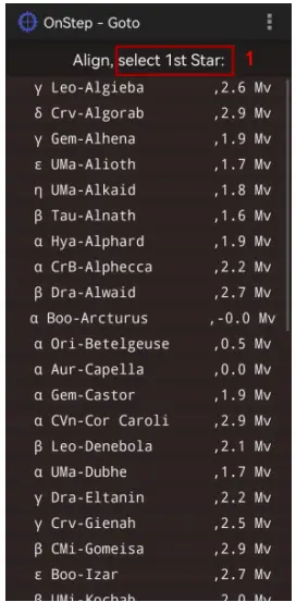 Multiple star calibration