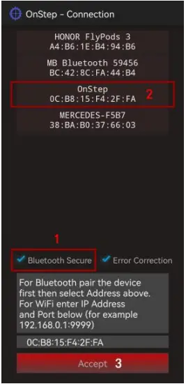 Bluetooth Connection.