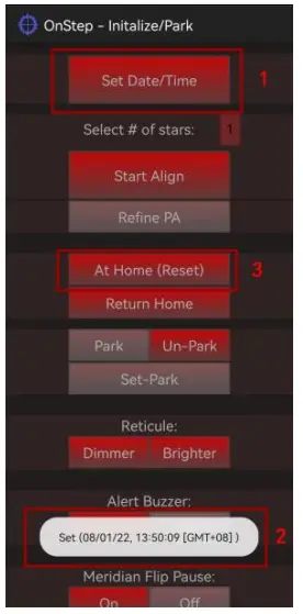 Setting Time And Address