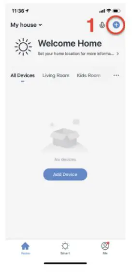SKK WiFi Intelligent Household Alarm User Manual - Launch the app and tap the Plus