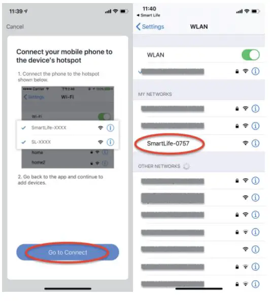 SKK WiFi Intelligent Household Alarm User Manual - Tap Go to Connect