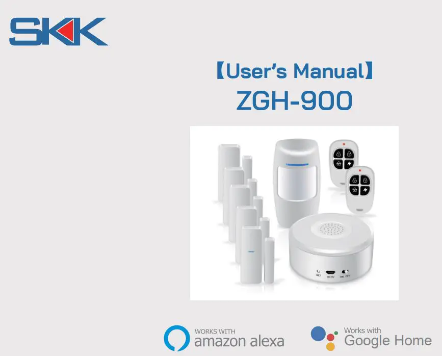 SKK WiFi Intelligent Household Alarm User Manual