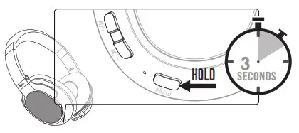 MEE audio Connect T1M3 Bluetooth Wireless Headphone - ADJUSTING VOLUME 2