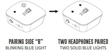 MEE audio Connect T1M3 Bluetooth Wireless Headphone - PAIRING SIDE