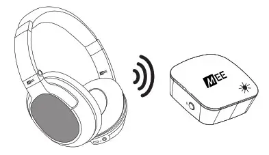 MEE audio Connect T1M3 Bluetooth Wireless Headphone - solid blue light