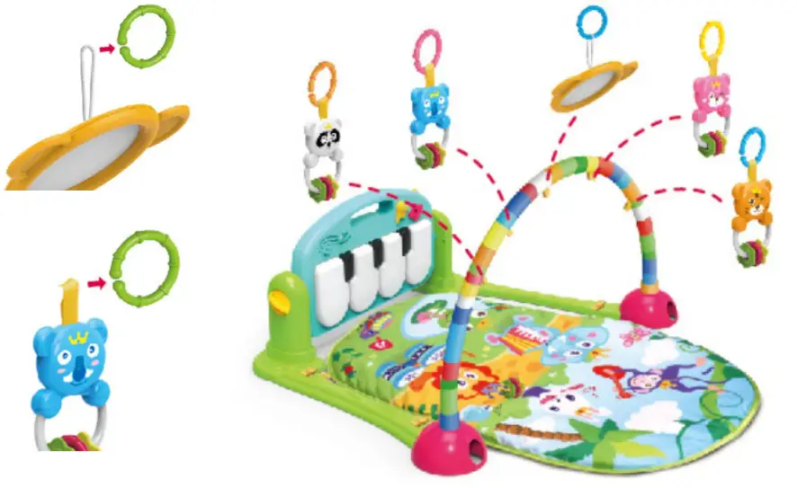 bubbli BBACTGMPLTA Activity Gym Playmat - Step 6