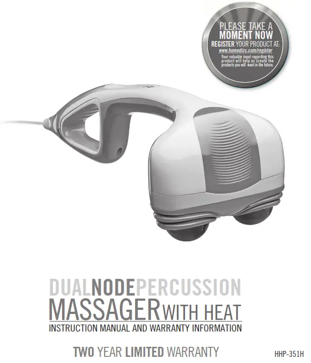 Homedics HHP-351H Dual Node Percussion Massager - Homedics HHP-351H Dual Node Percussion Massager