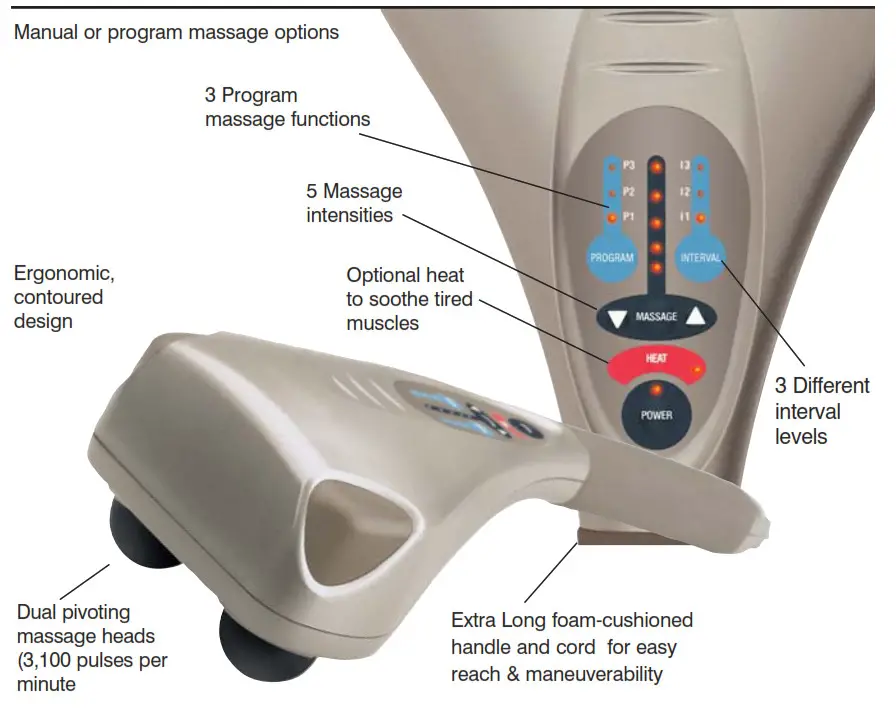 Homedics PA-4H Programmable Percussion Massager - Programmable Percussion Massager
