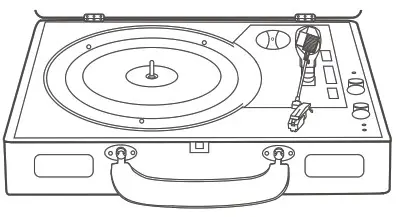 Goodmans 347753 Revive Bluetooth Turntable- Headphone Out