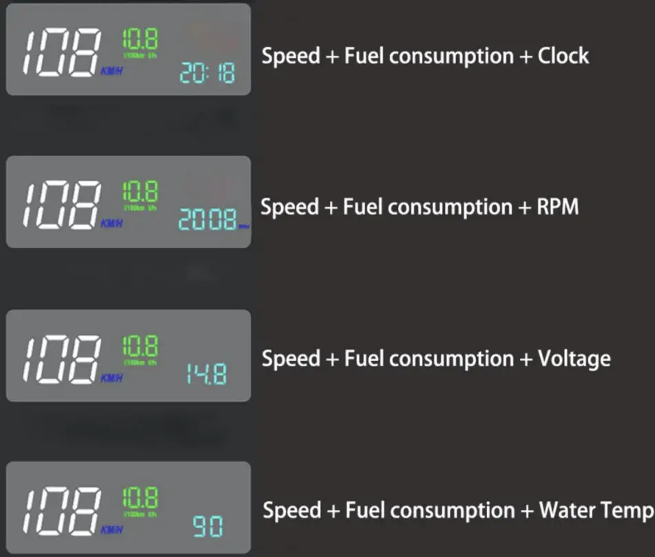 VJOYCAR MX10 HD Reflective Head Up Display OBD Hud Clever Reflector - Operation