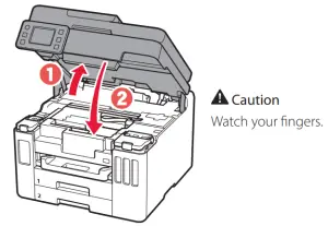 Close the scanning unit