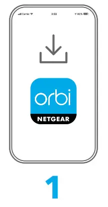 NETGEAR RBR350 Orbi WiFi 6 Dual Band Mesh Router- Download the Orbi