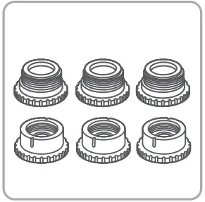 Midea Faucet Filtration Adapters x 6