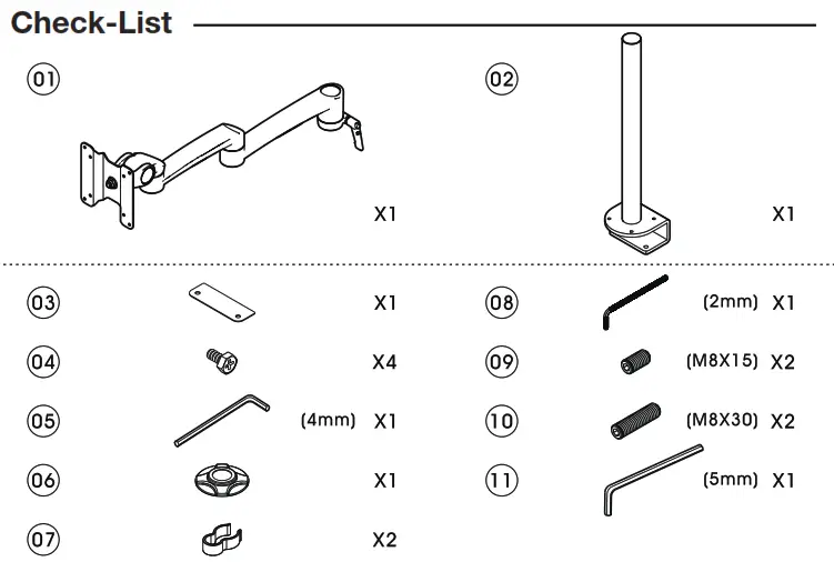 KONDATOR 438 LC15 Monitor Arm OSLO - Assembly Guide