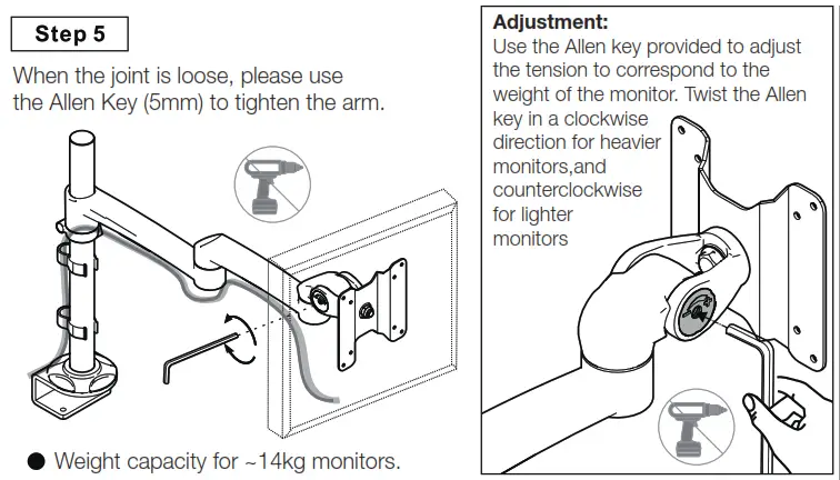 KONDATOR 438 LC15 Monitor Arm OSLO - seatep 5